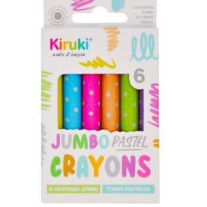 crayones Jumbo Kiruki colores Pastel x6
