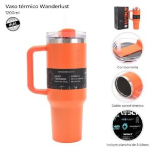 Vaso Termico Wanderlust Con Bombilla 1200ml