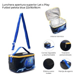 Lunchera Skora Let´s Play Futbol Pelota Blue 43104