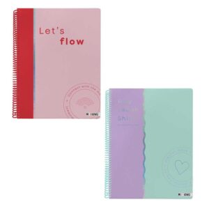 Cuaderno universitario Mooving Pastel X80 hojas rayada