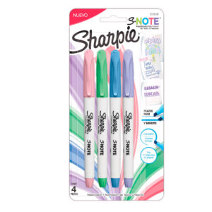 Marcador Sharpie Resaltador x 04 S.Note Colores Pastel