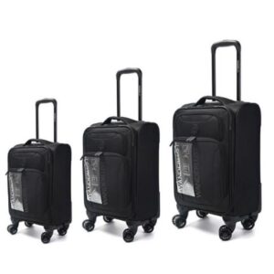 Valija Wanderlust 24" Grande Negra 4 Ruedas