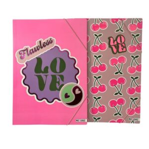Carpeta 3 Solapas Con Elastico Mooving Pink