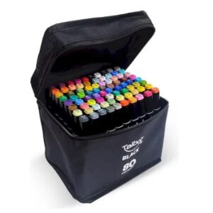 Bolso de Marcadores Talbot Black Doble Punta