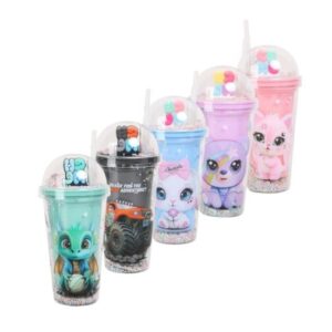 Vaso Chimola Con tapa y Sorbete 450ml personajes