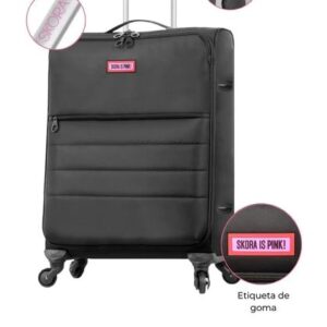 Valija Skora 24" Be Is Pink  Negra