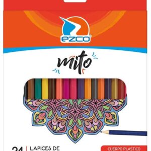 Lapices de Colores Ezco Mito x 24 Largos Hexagonal